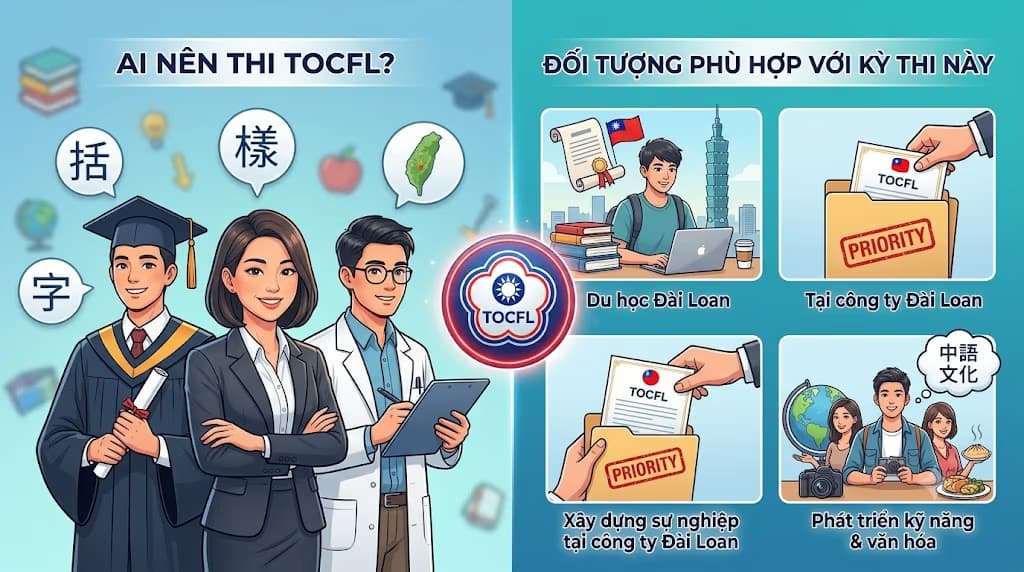 Ảnh minh họa bài viết về học tập: Ai nên thi TOCFL? Đối tượng phù hợp với kỳ thi này